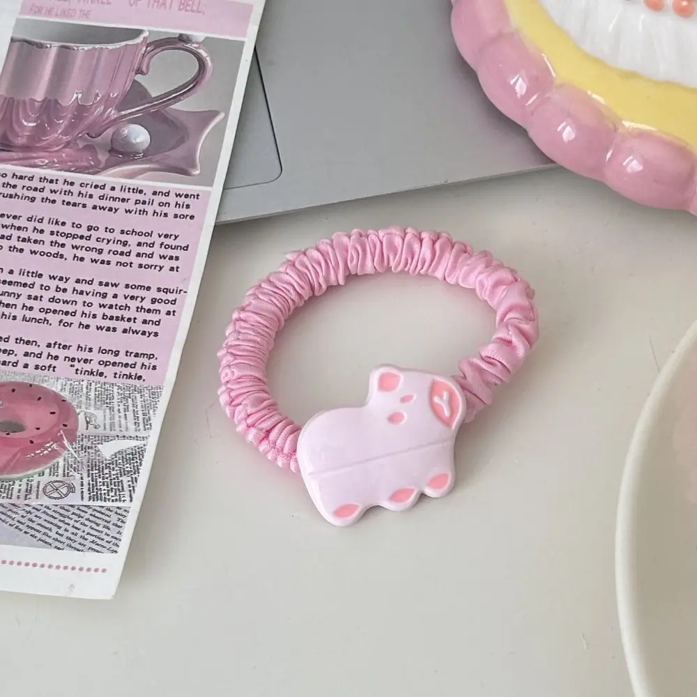 Cute Simple Capybara Hair Ties Cartoon Sweet Ponytail Holder Elastic Resin Rubber Bands