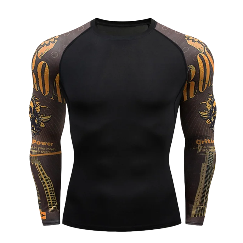 Cody Lundin Men's Compression Gym Wear Swim T Shirt Wholesale Men Gym Wear Slim Fit Rash Guard Compression T Shirt image 3