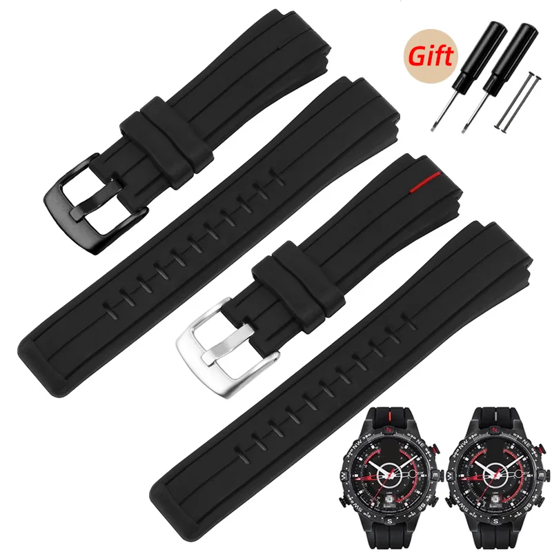 

Для Timex E-tide T2n720 T2n721 T2n739 738 T49706 ремешок для часов водонепроницаемый мягкий силиконовый спортивный ремешок 24-16 мм мужской резиновый ремешок для часов