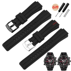 For Timex E-tide T2n720 T2n721 T2n739 738 T49706 Watch Band Waterproof Soft Silicone Sports Strap 24-16mm Men Rubber Watchband