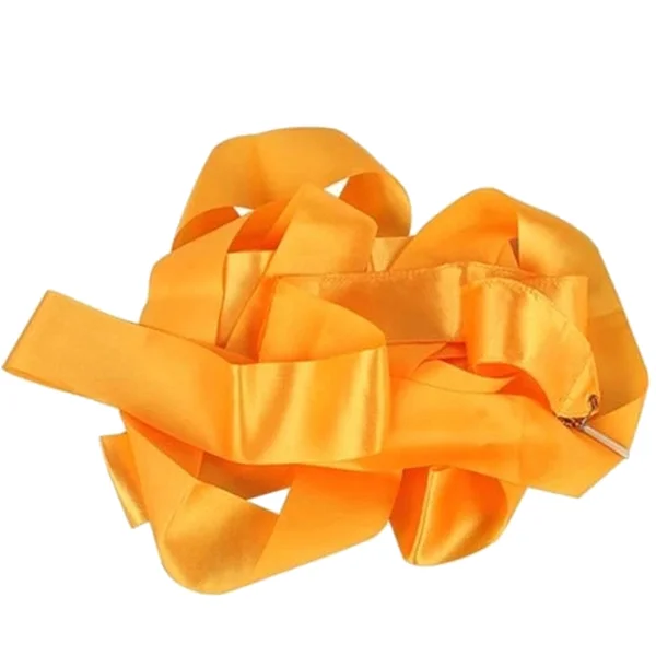 4M Gym Dance Ribbon Rhythmic Gymnastic Streamer Twirling Rod Stick (Orange) Gym ribbon Gymnastics ribbon