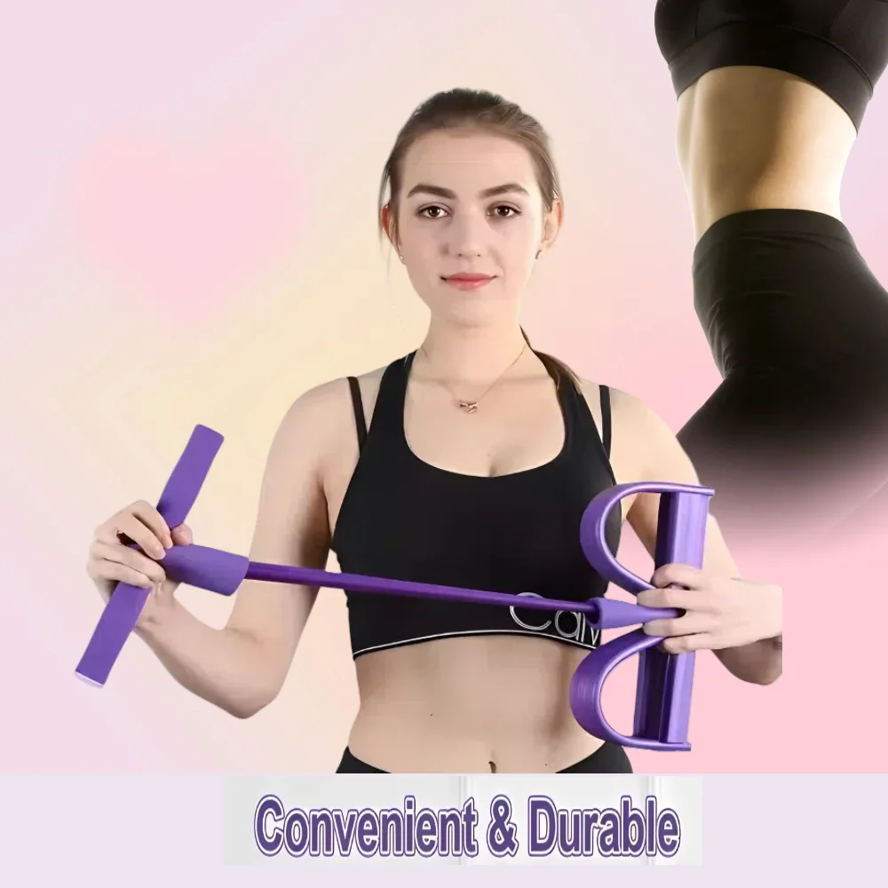Six-Tube Pedal Tensioner Multi-Functional Household Fitness Equipment Yoga Abdominal Strengthening Elastic Band Tension Rope