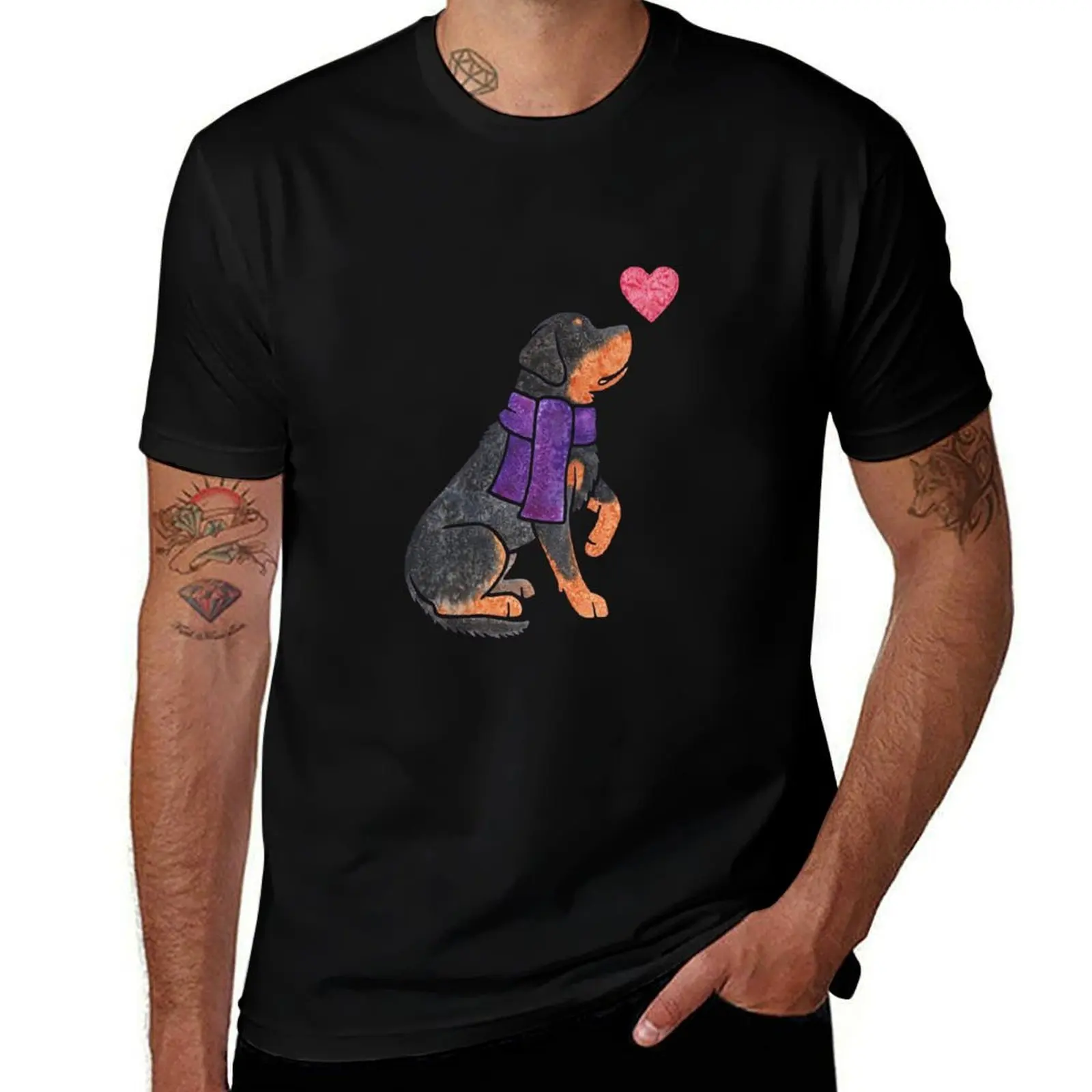 Watercolour Rottweiler (tailed) T-Shirt Performance Dry Fit T-Shirt