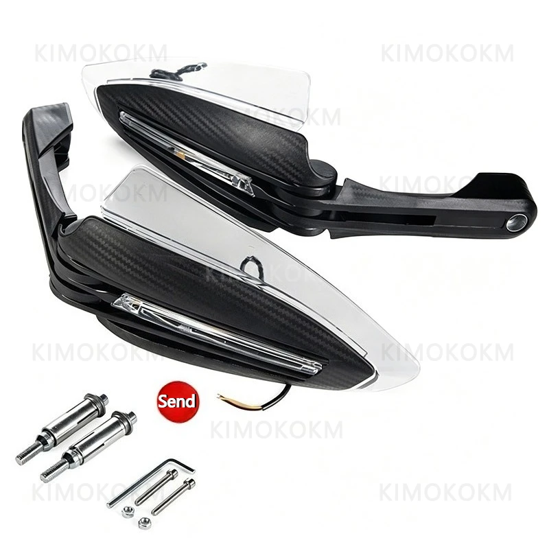Motorcycle Accessories LED Strip Lights Daytime Running Lights Turn Signals Hand Guards Windbreaks Anti Fall Folding Hand Bows