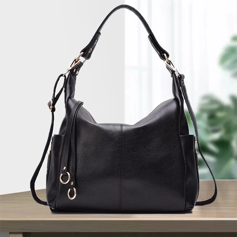 Luxury Designer Women Handbag Large Fashion Genuine Leather Shoulder Bag Middle-Age Women Crossbody Bag Versatlie Purses