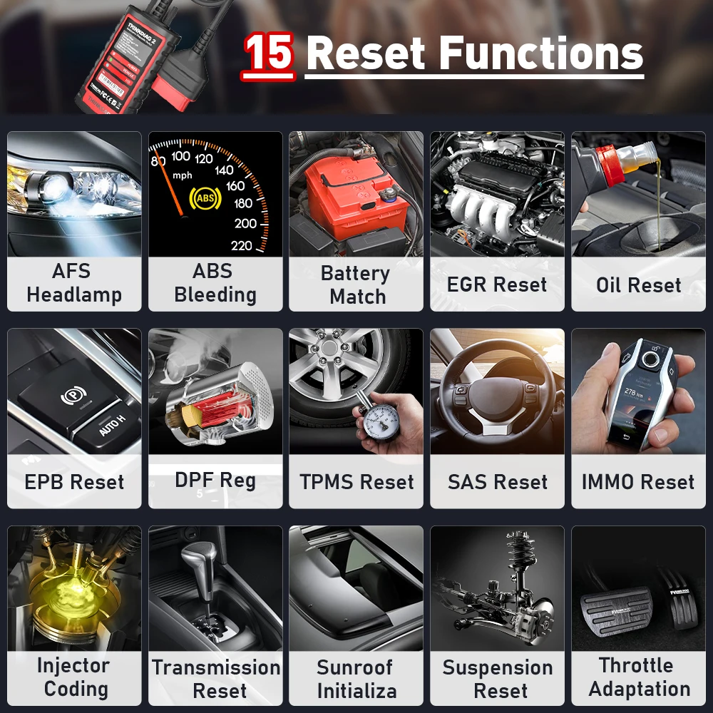 ThinkDiag 2 ALL Software 1 Jahr Kostenlose Aktualisierung Auto-Diagnosetool Unterstützt CAN FD ECU-Codierung Aktiver Test 16 Reset-Funktionen OBD2-Scanner – Detail 10