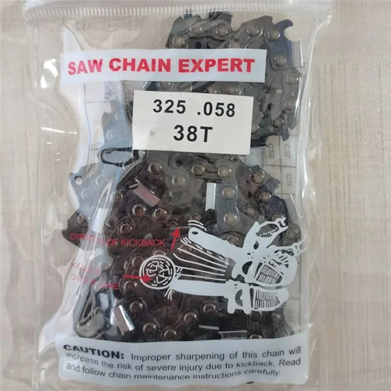 AS94-1 Piece Chainsaw Chain Universal 325 Big 8-Angle Chain Silver & Black Alloy Steel 38T/76E Logging Saw Blade