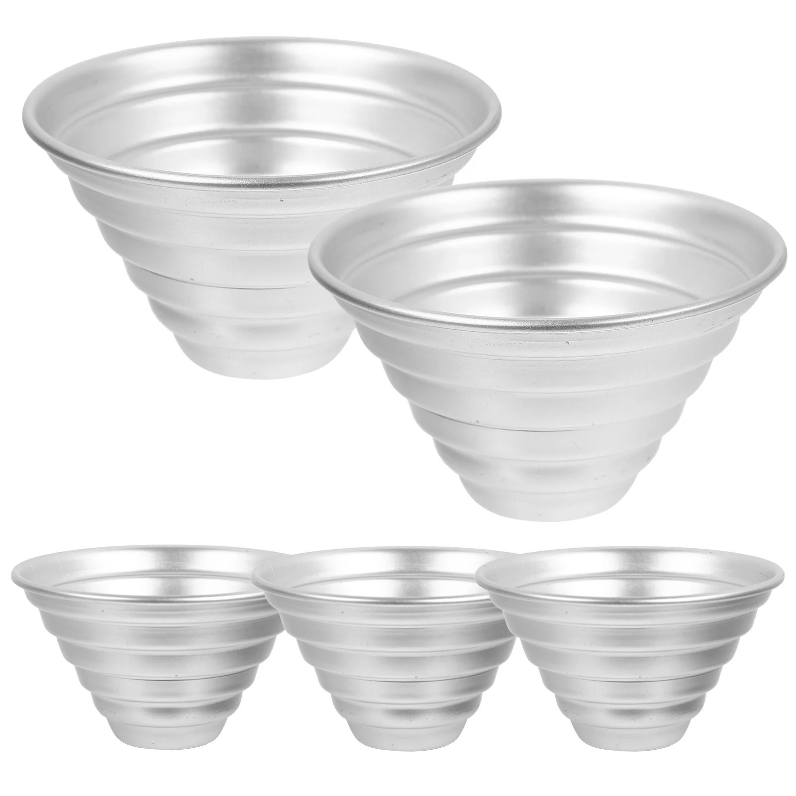 

5Pcs Nonstick Cake Molds for Baking Metal Muffin Pans Easy Demold Pudding Jelly Cake Baking Tool Pudding Mold