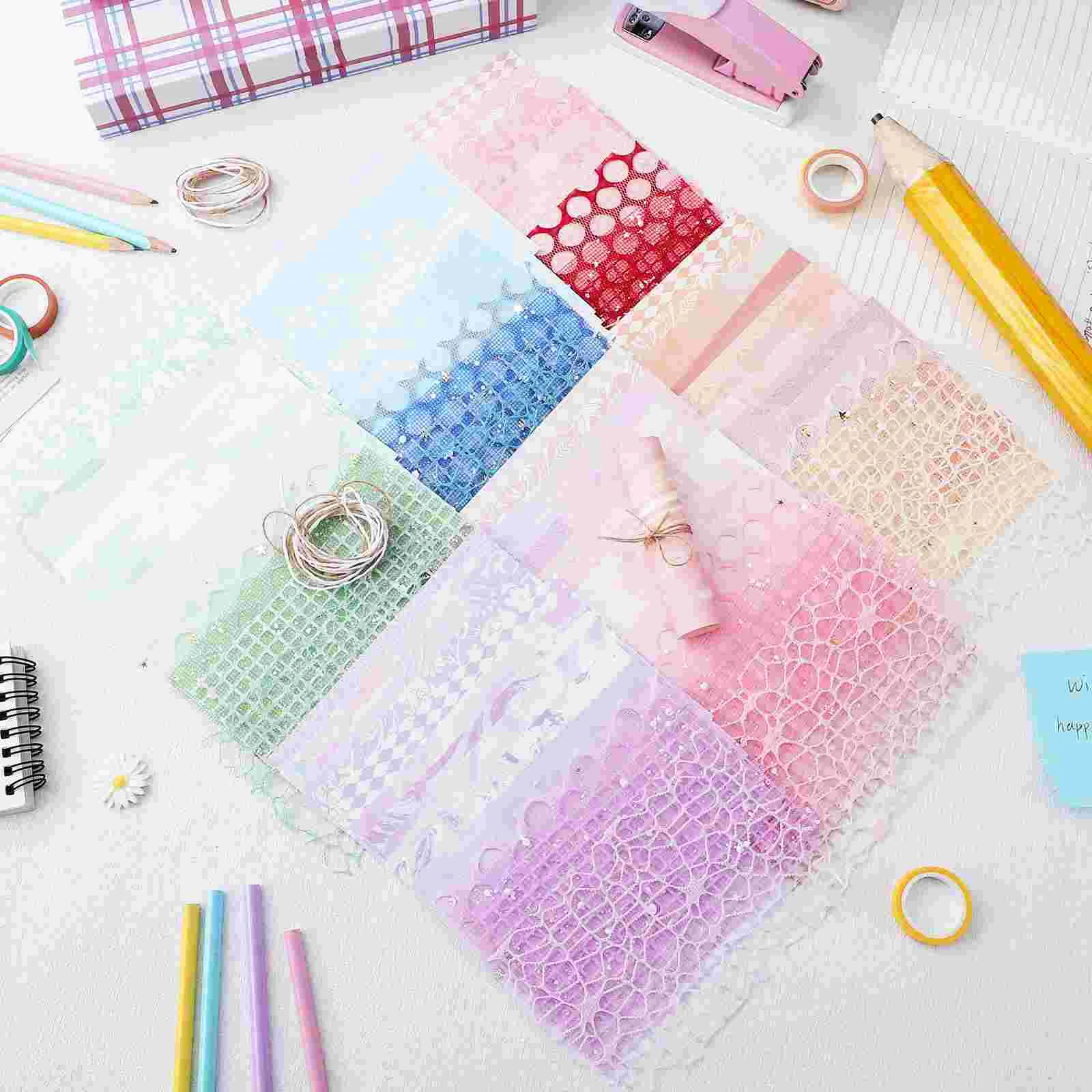 6 Pcs Handbook Collage Paper Aesthetic Scrapbook Scrapbooking Supplies Material Journal Decorative Writing