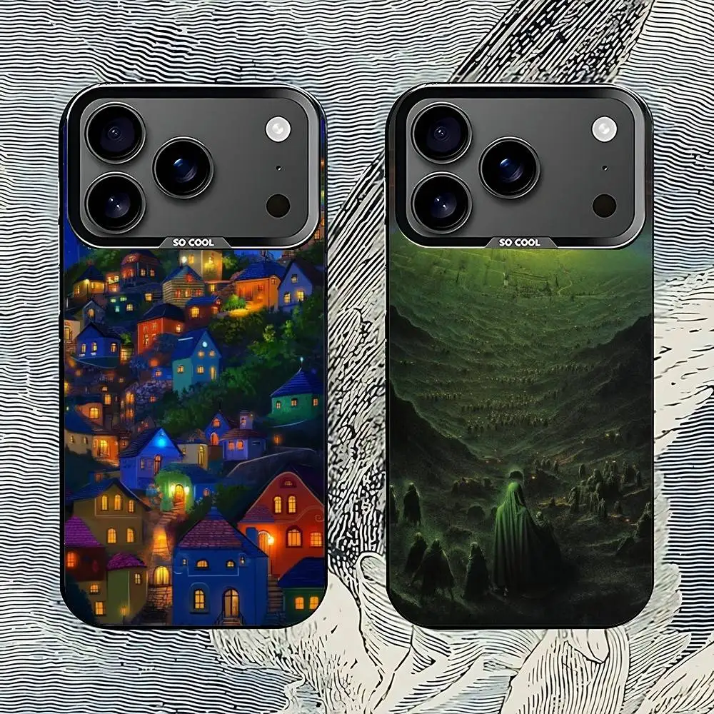 Cosmic Wanderer  Phone Case For iPhone 17,16,15,14,13,12,11,Pro,Max,Plus,E,Air,Mini Black Tpu IMD Cover