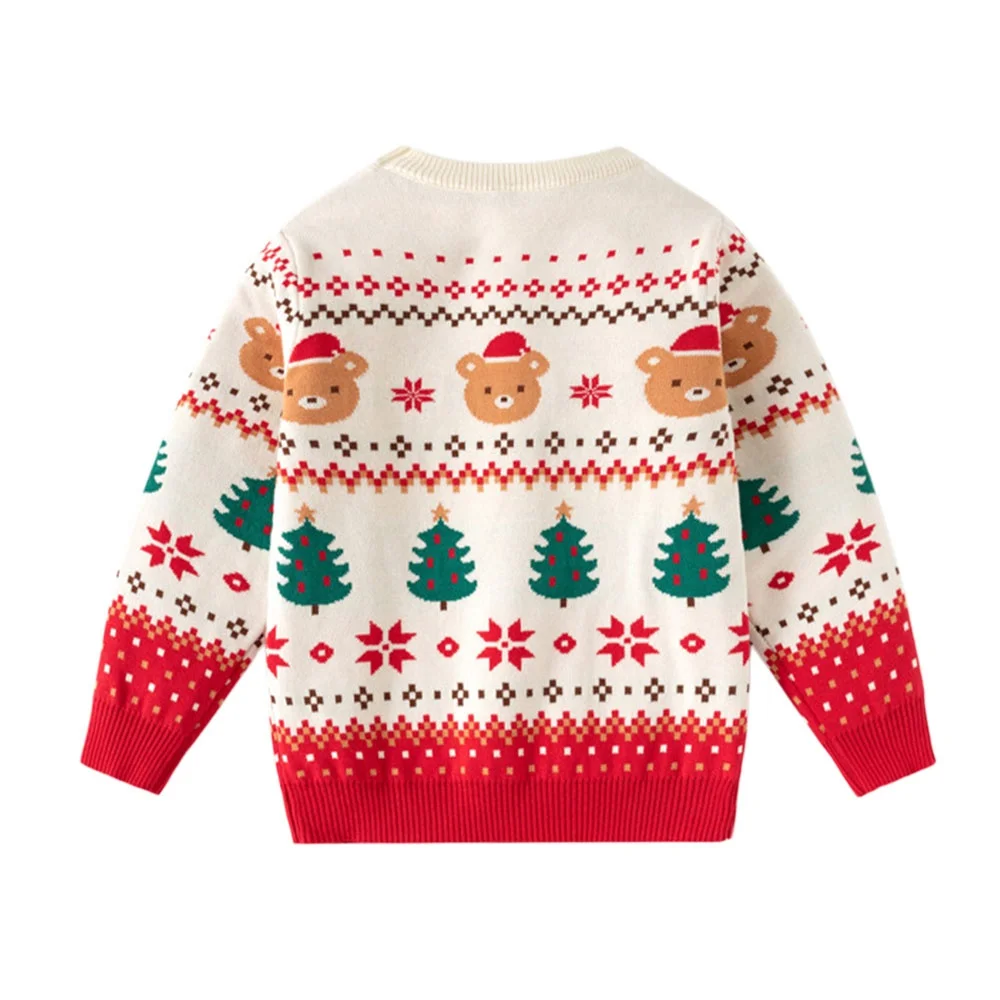 Fashion Children's New Years Christmas Cute Sweaters for Kids Boys Baby Clothes for Autumn Winter Seasonal Children's Clothing