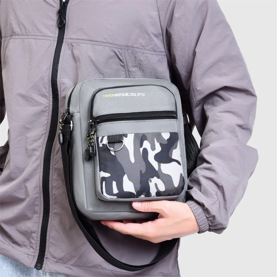 Herren-Umhängetasche, große Kapazität, leichte Umhängetasche, wasserdichte Umhängetasche für Reisen, Sport, lässiger Tagesrucksack