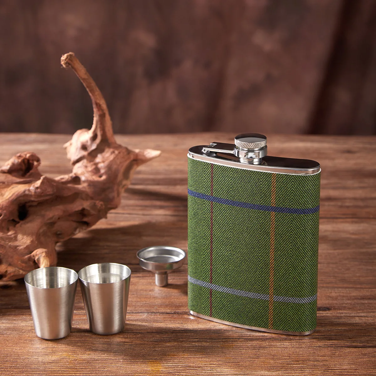 8oz Portable 304 food grade Flagon Whiskey Vodka Wine Pot Hip Flask leather Set Alcohol Drinking pocket Bottle outdoor camping