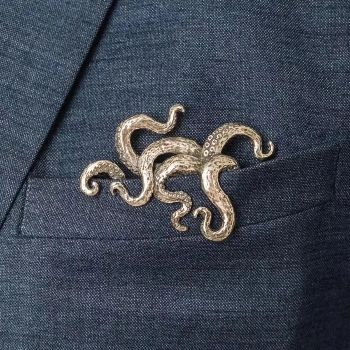 Vintage Animal Brooches - Crocodile Tiger Octopus Design, Unisex Retro Lapel Pins Jewelry for Suit & Coat Accessories