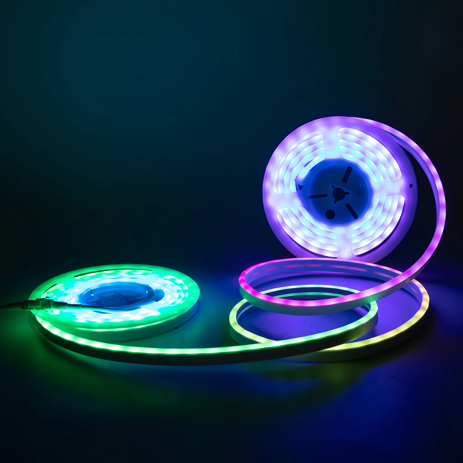 

RGB Lighting Strip, 16.4ft, Waterproof IP67, Customizable Shapes, Remote Control, App-Controlled, Perfect for Home Decor and Par