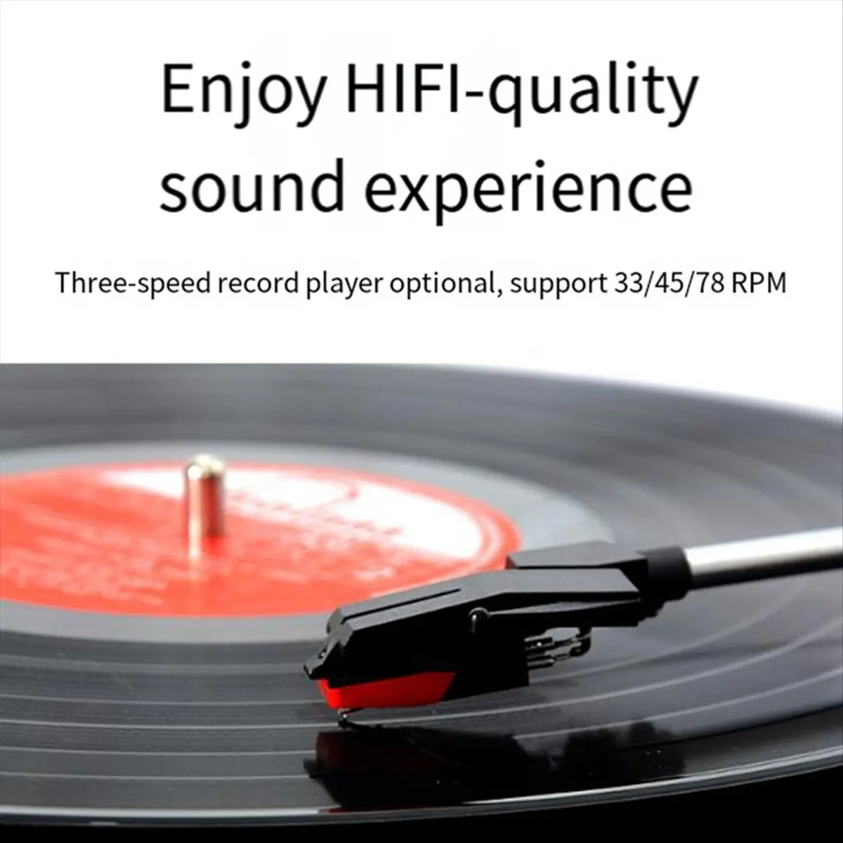 

RISE - Виниловый проигрыватель в стиле ретро, граммофон-джукбокс со встроенными двойными динамиками, настольный, с акриловым пылезащитным чехлом, вилка стандарта США, C