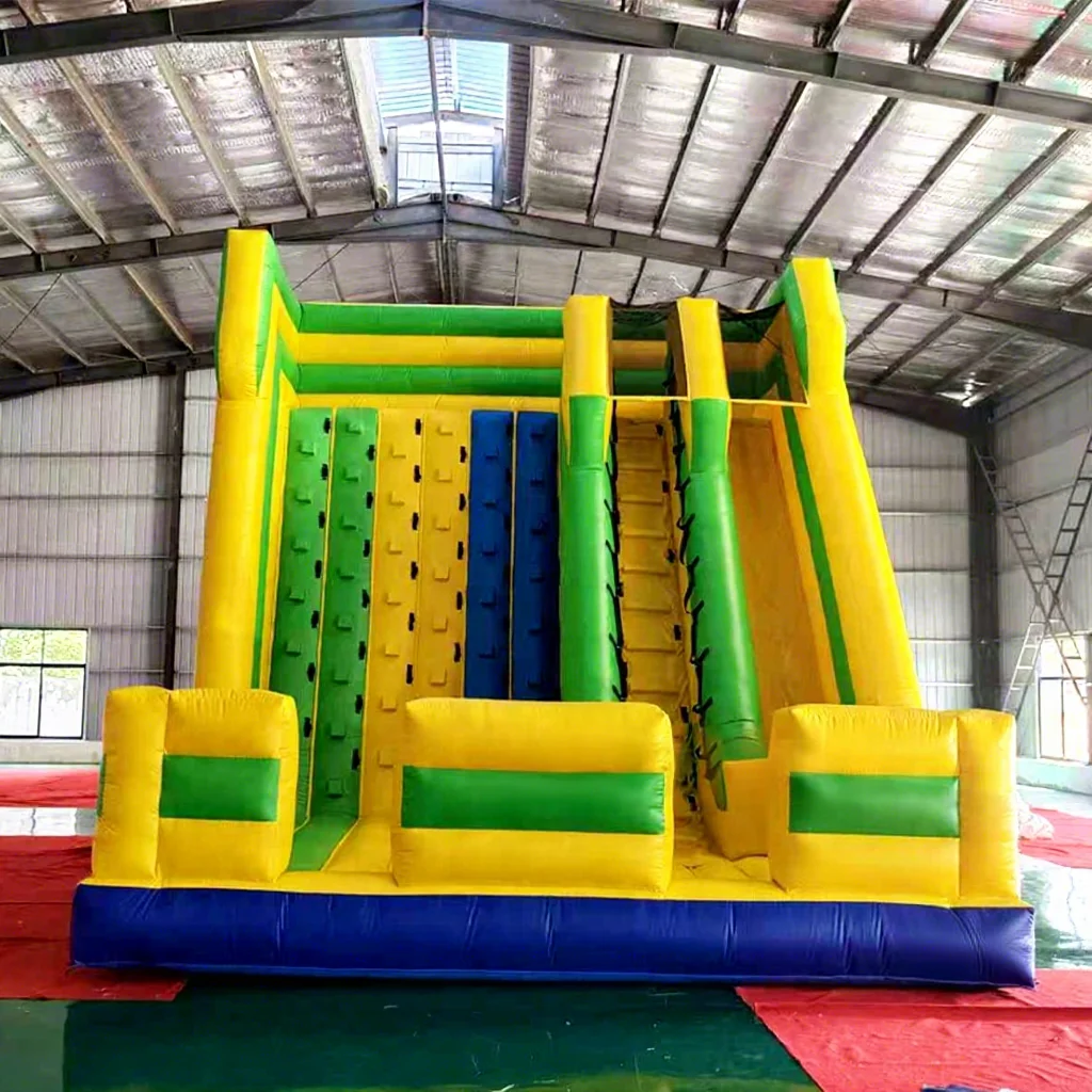 Inflatable Rock Climbing Inflatable Extreme Rock Climb Slide Climbing Wall With Slide Kids Playground Toys Outdoor Funny Game