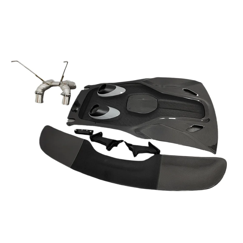 

Настоящий спойлер задней двери из углеродного волокна, комплект выхлопного корпуса для McLaren 540C 570S, обновленный стиль 600LT