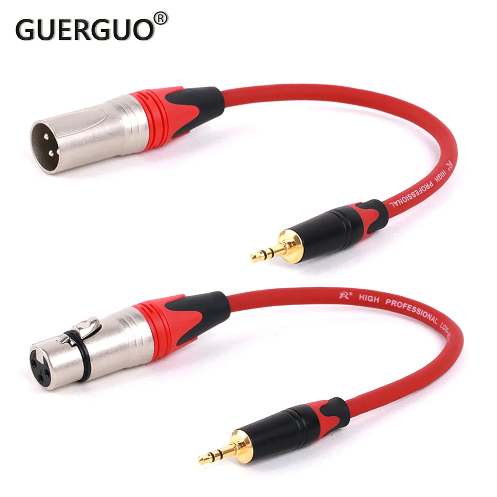 

Colorful 3.5mm Male TRS Jack To 3Pin XLR Male/Female Connector for Microphones Speaker Recording Consoles PA Systems Mixers Etc