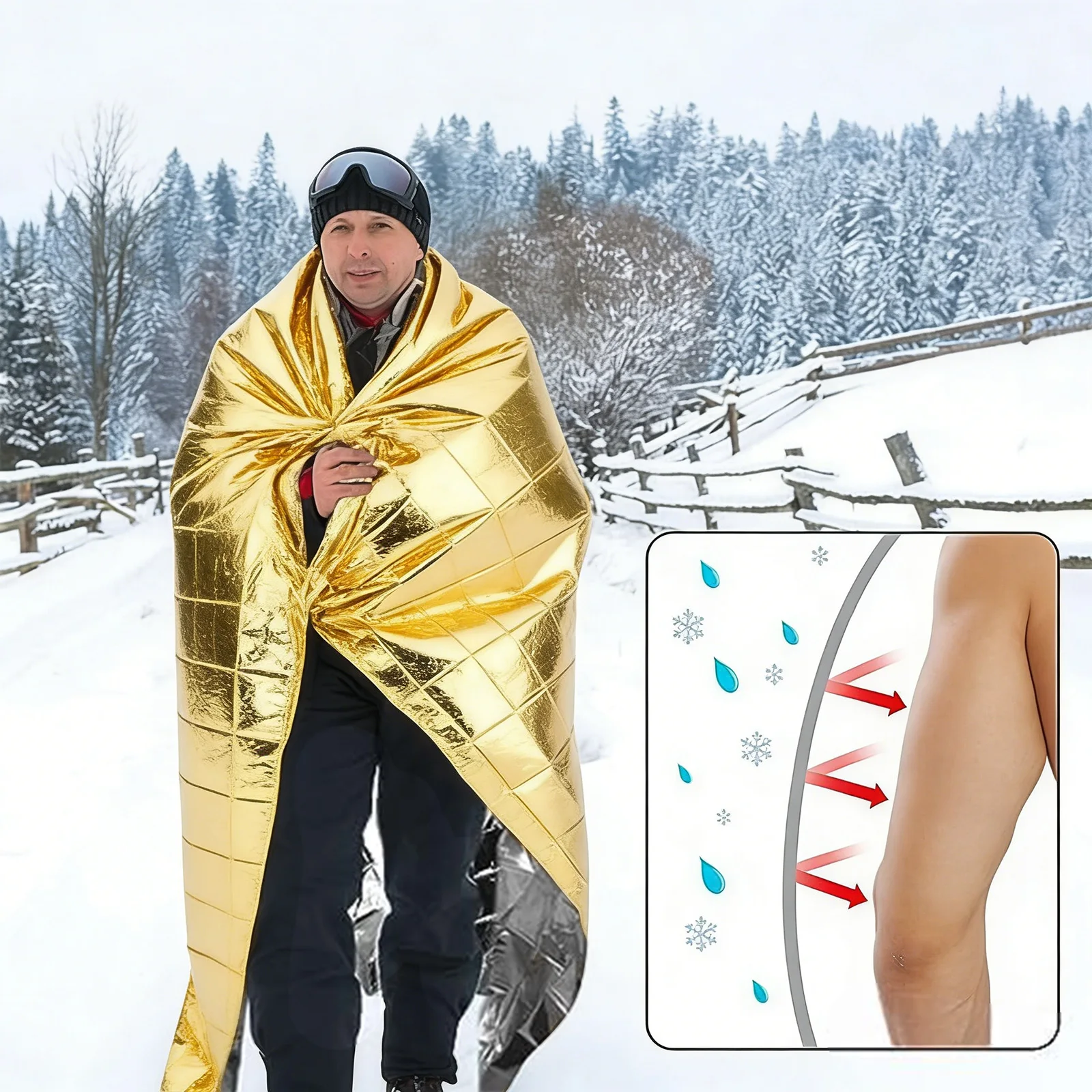 緊急用マイラーブランケット 多目的保温シート 個包装 植物育 - Emergency Mylar Blanket のレビューと価格