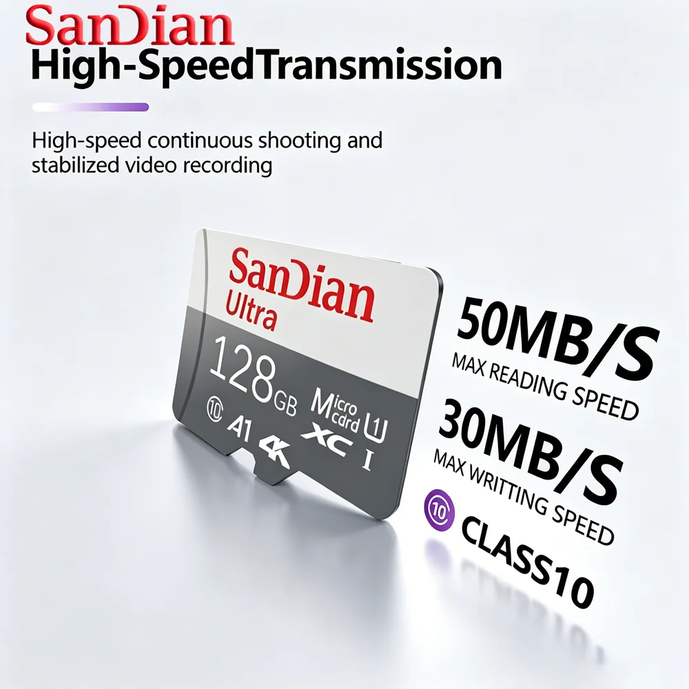 SD Card 128GB 512GB Memory Card Micro TF SD U3 V30 A2 Class 10 High Speed Top Quality 2026 New For Car DVR Security Surveillance