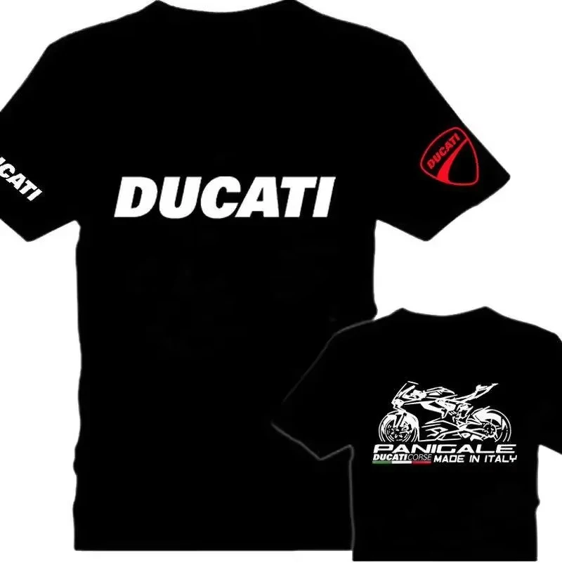 2026 Men's Oversized T Shirt Simple Motorcycle Line Graphic Print Short Sleeve Cotton Unisex Tee