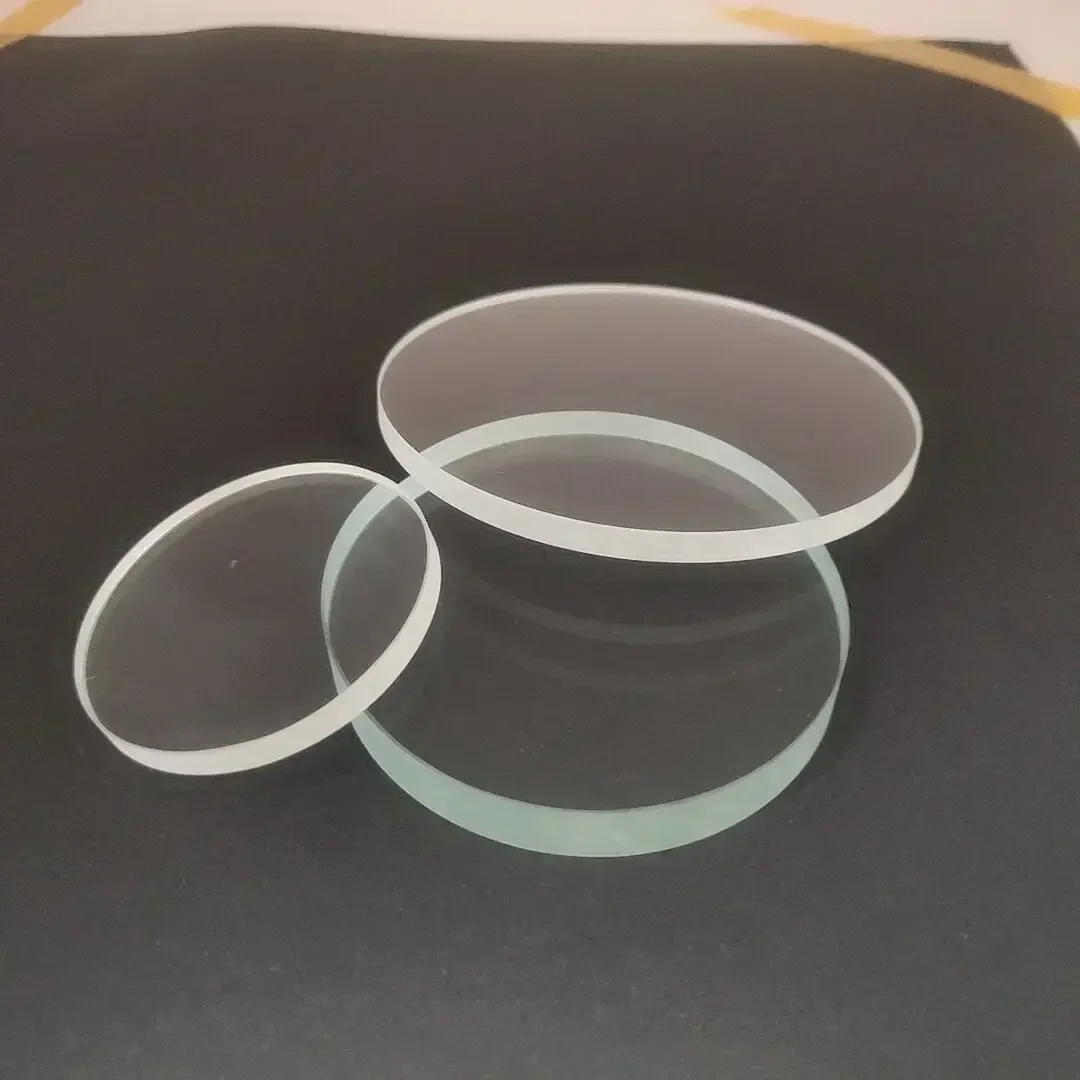 Diameter 35 40 45 50 55 65 70 75mm Thickness 5mm 10mm Tempered Armored Glass Lens Stalinite Round Disc Tempering Toughened Glass