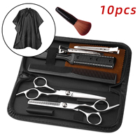 10Pcs Professional Scissors Hairdressing Tools Set barber Hairdressing Shears Hair Cutting Machine Barber Shop Hair Scissors