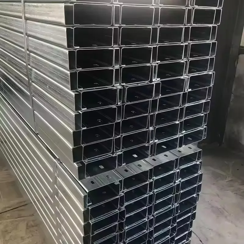 Customized Dimensions 1.5mm to 3.0mm Thickness Heavy   Solar Mounting Bracket Support Galvanized C Purlin