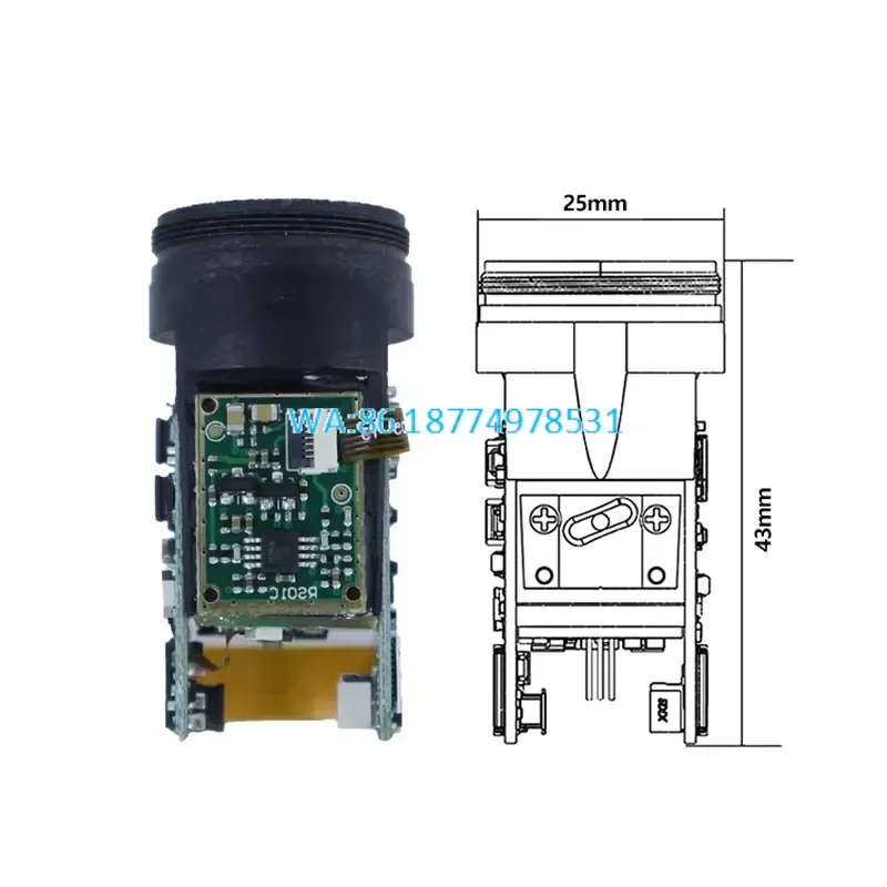 Wmwmnu 1200m Distance Sensor Long Range UART TTL Measuring Sight Device Rangefinder Module