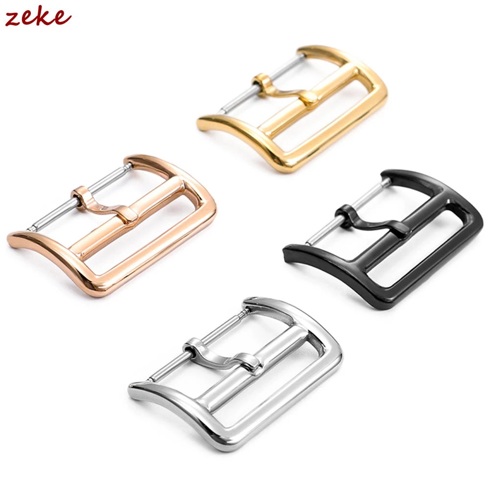 الفولاذ المقاوم للصدأ حزام مشبك للنساء الرجال الفضة الذهب الصلبة معدن حزام من الجلد مشبك حزام اكسسوارات 16 مللي متر 18 مللي متر 20 مللي متر الأشرطة