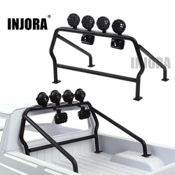 INJORA Metal Roll Cage Bucket with 6 LED Lights for 1/10 RC Crawler Pickup Axial SCX10 D90 Tamiya CC01 TF2