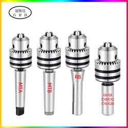 1 Set Drill Chuck B10 B12 B16 B18 B22 + connecting rod mt1 mt2 mt3 mt4 c6 c8 c10 c12 c16 c20 r8 m12 7/16 drill collet chuck set