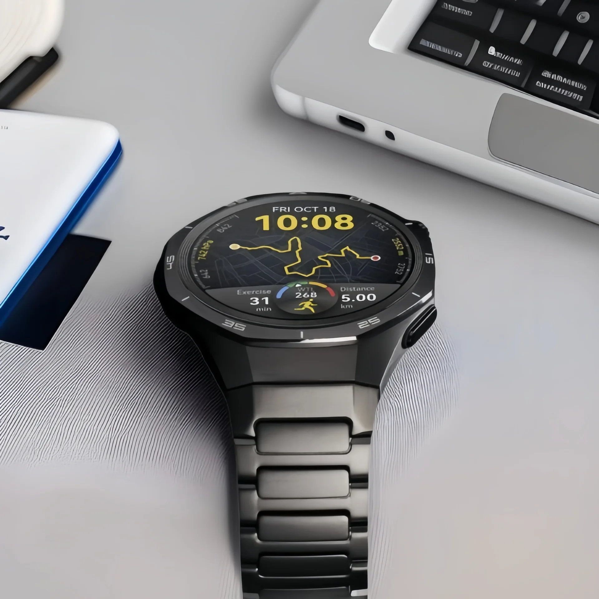 Cinturino in titanio di lusso No Gaps per Huawei Watch GT 5 Pro Bracciale in metallo per Huawei Watch GT5 Pro Cinturino per orologio specializzato