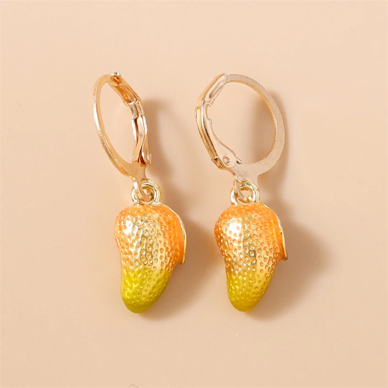 Modische Frucht-Ohrringe für Damen, Erdbeere, Apfel, Mais, Chili, Hängeohrringe, Mädchen, Party, Festival, Schmuck, Geschenke – Detail 17