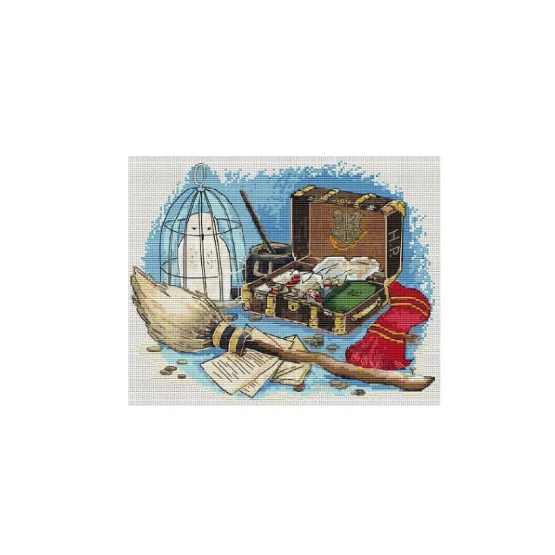 

mm Rabbit and fox with love cross stitch kit Animal cotton thread Love lock canvas stitching embroidery Luggage