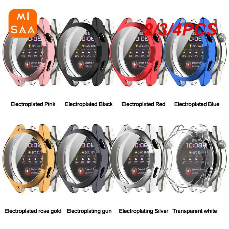 2/3/4PCS Scratch Resistant Ultra-thin Tpu Soft Rubber For Watch3 Electroplated Accessories Protective Bumper