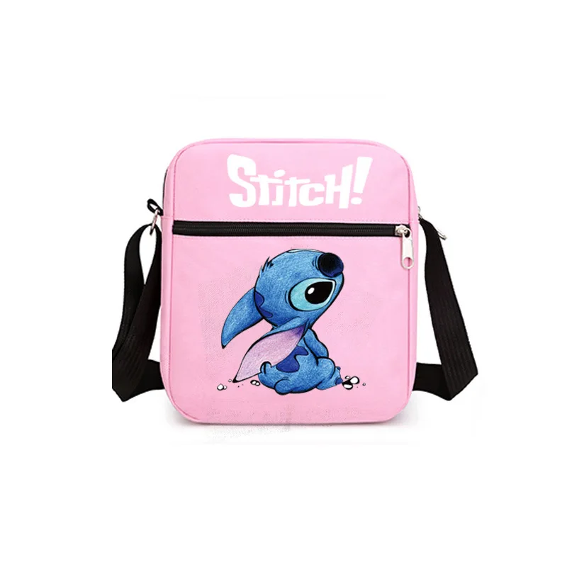 New Disney Stitch Shoulder Cell Phone Bag Cartoon Lilo and Stitch Cute Casual Handbags Women Polyester Canvas Crossbody Bag