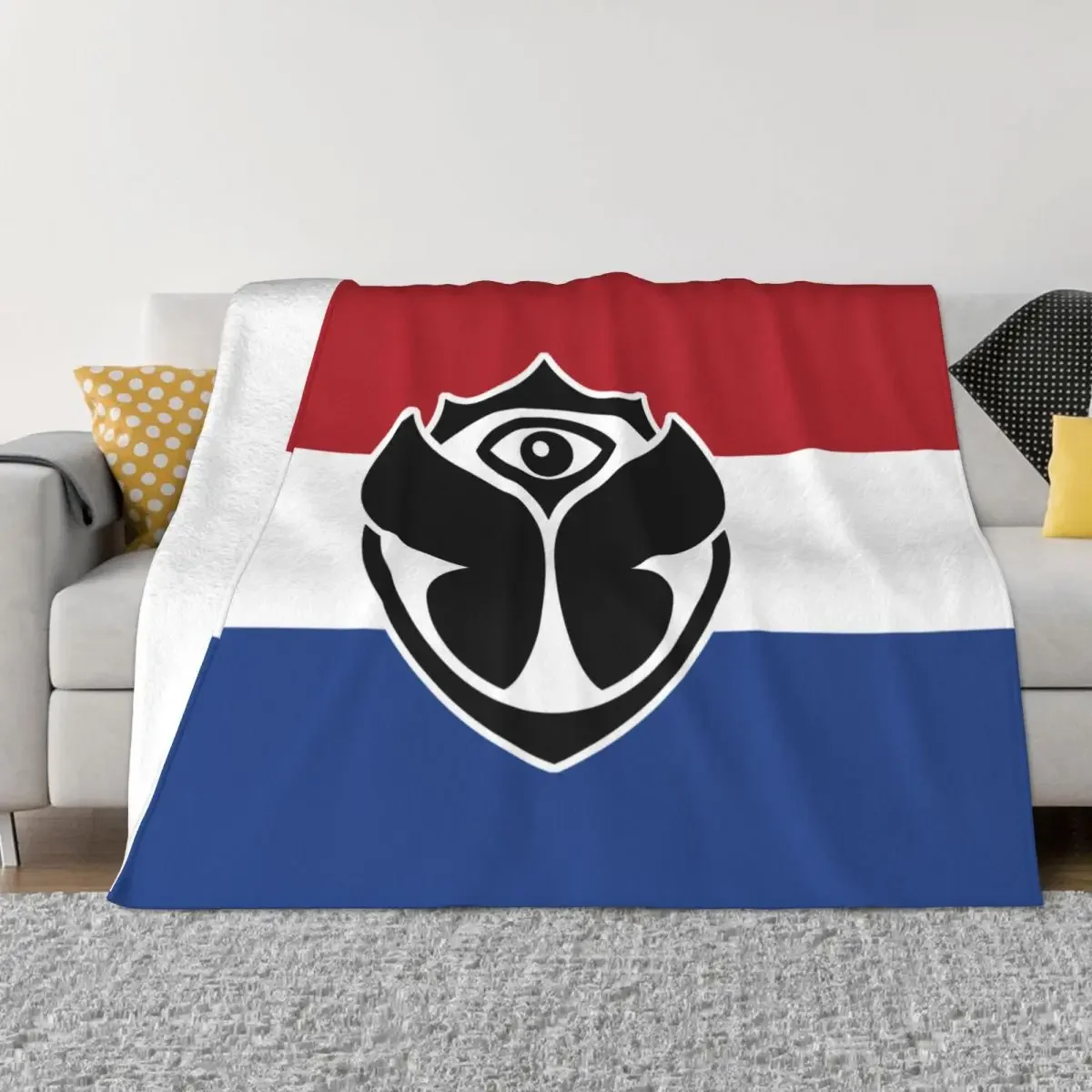 Tomorrowlands Flags Fleece Blanket Belgian Electronic Dance Novelty Throw Blankets for Home Hotel Sofa 150*125cm Quilt