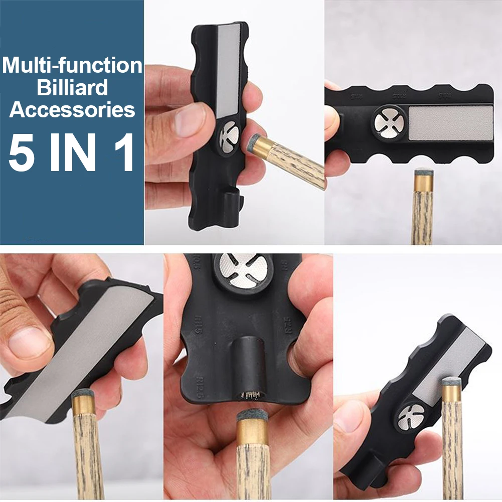 New Billiard Cue Head Repair Tool Multi-Functional Leather Cleaning Polishing Needling Tools Shape 8-In-1 Billiard-Equipment