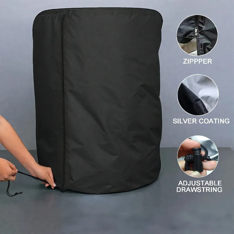 防水屋外用タイヤカバー、ジッパーと巾着収納袋付き、全天候型保護タイヤカバー