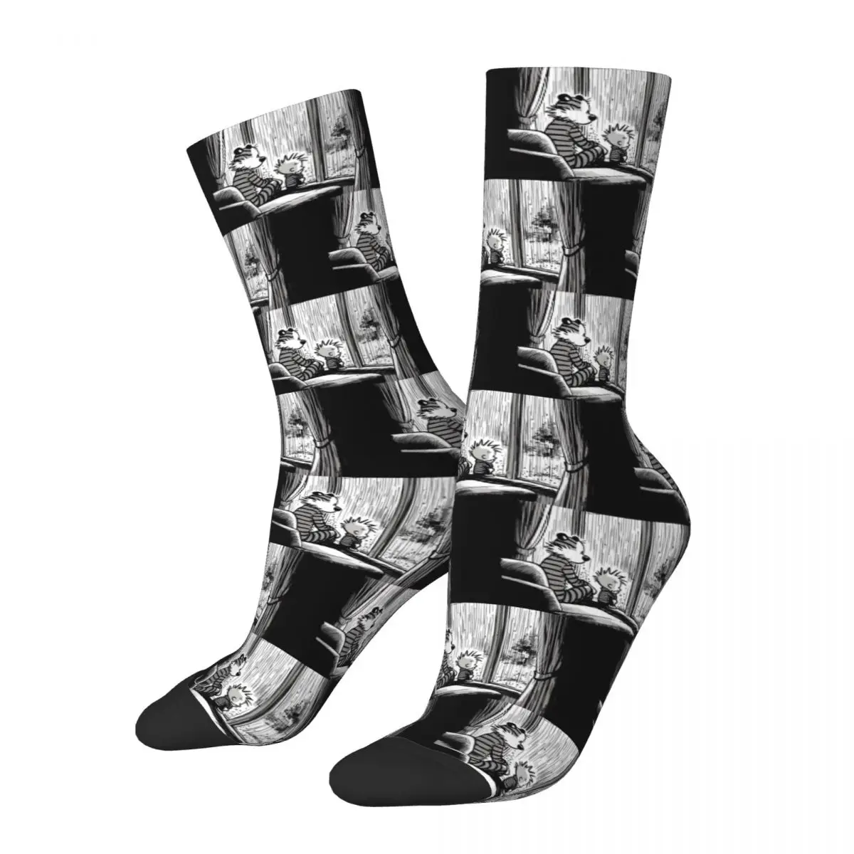 Calvin And Hobbs Dance Classic Socks Harajuku Super Soft Stockings All Season Long Socks Accessories for Unisex Birthday Present