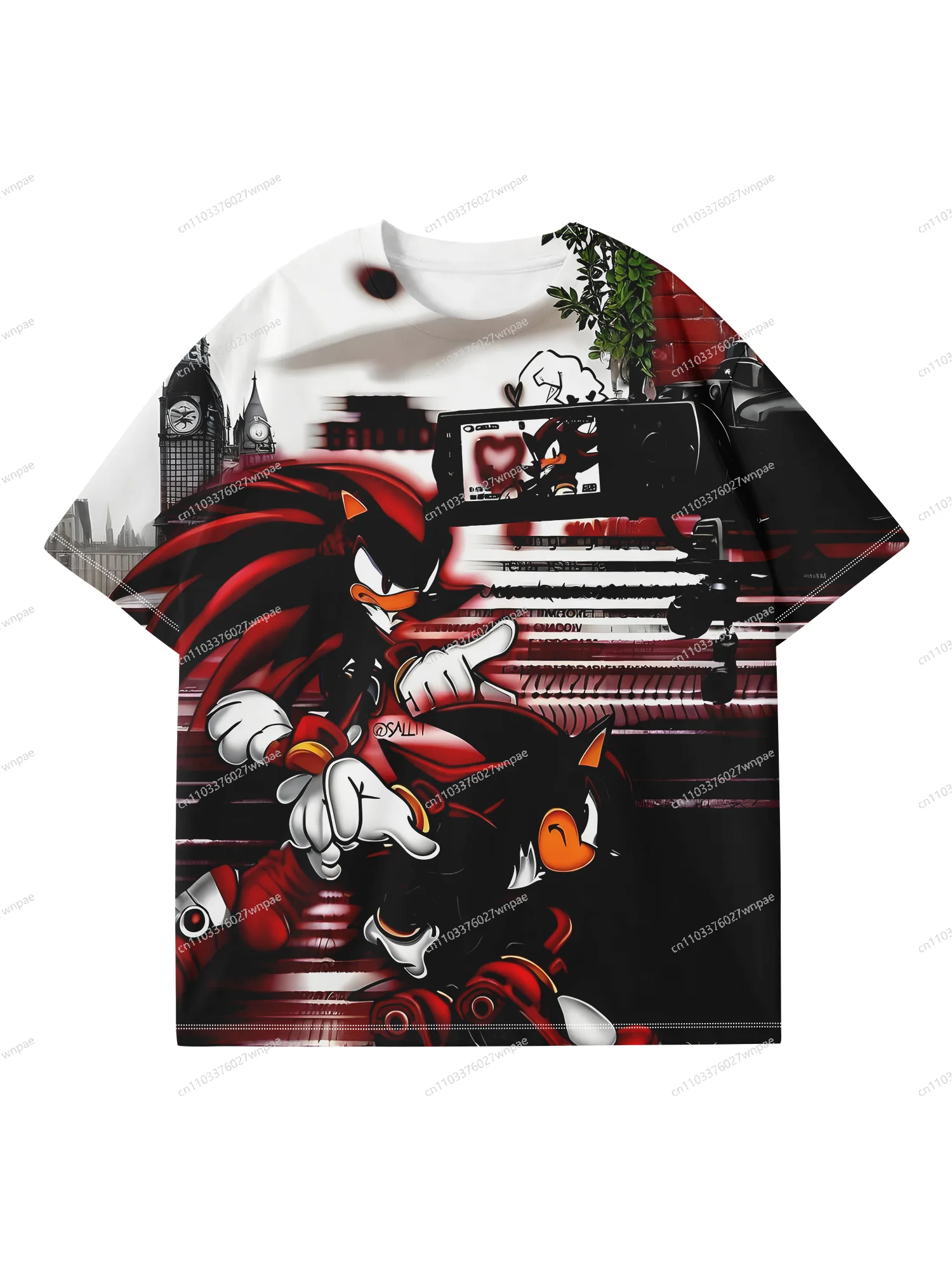 تي شيرت مطبوع ثلاثي الأبعاد من Global-hot Sonic: أنيق ومريح رياضي كاجوال كلاسيكي، على طراز السرعة يجب اقتناؤه، هدية للبالغين من الجنسين والأطفال