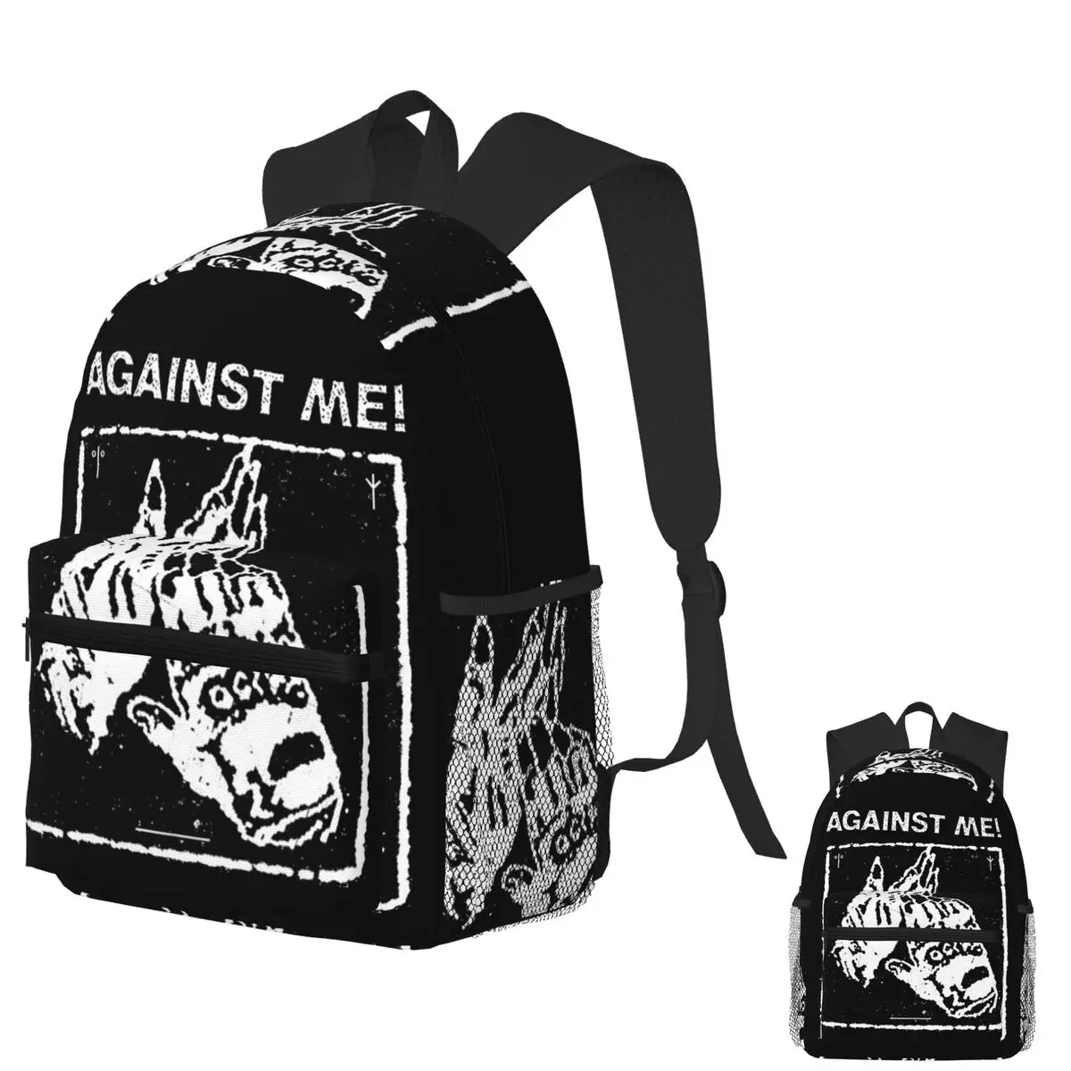 

Against Me Tour Vintage Vol.08 Student Backpack School Bag Hiking Travel Daypack for Men Women Fashion Bookbag Shoulder Bags