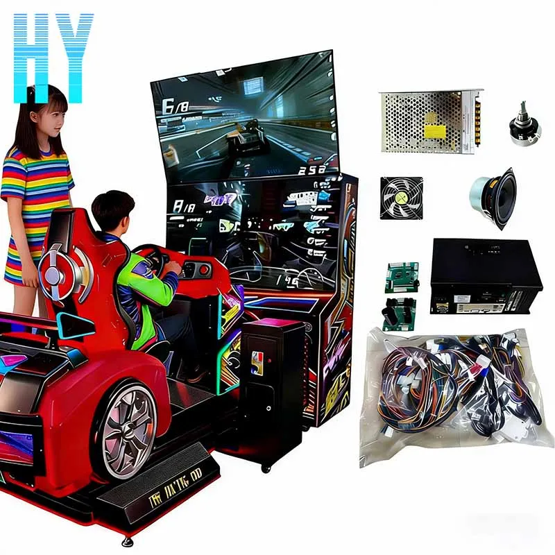 Dynamic Racing Arcade Game DIY Kit Full Set PC Host Encryption Dog IO Board Motion Board Wire Harness Support 32-75 Inch Screen
