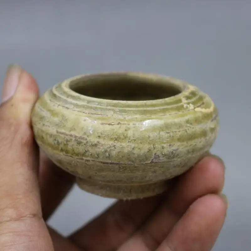 Chinese Han Yue Kiln Porcelain Celadon Glaze Brush Washer Mini pot