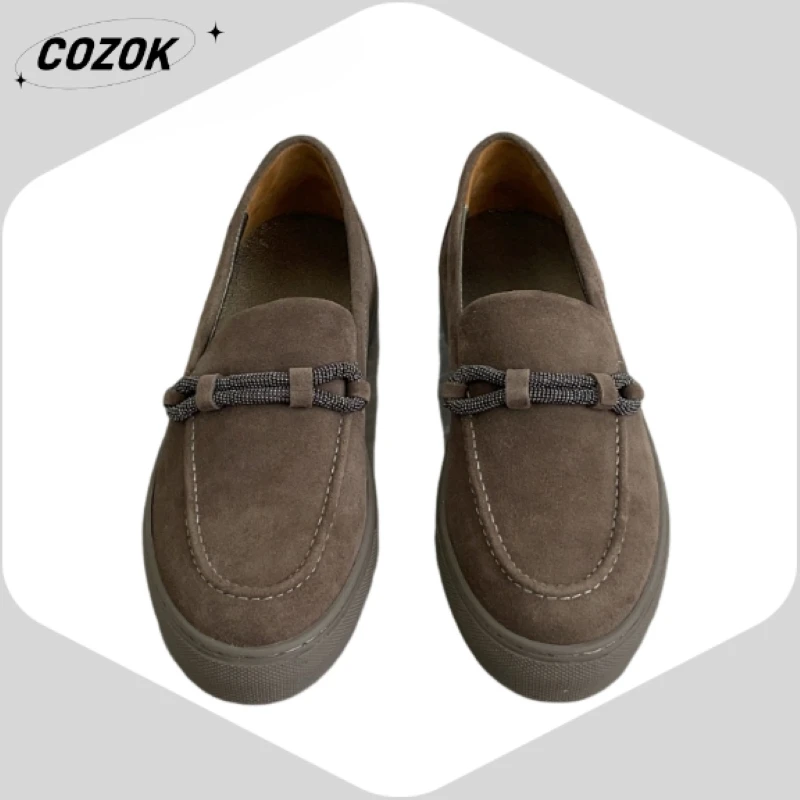 

25 Hot-Selling New Products Style High-End Genuine Leather Wear-Resisting Casual Women's Loafers Fashion High-End Niche AD1014