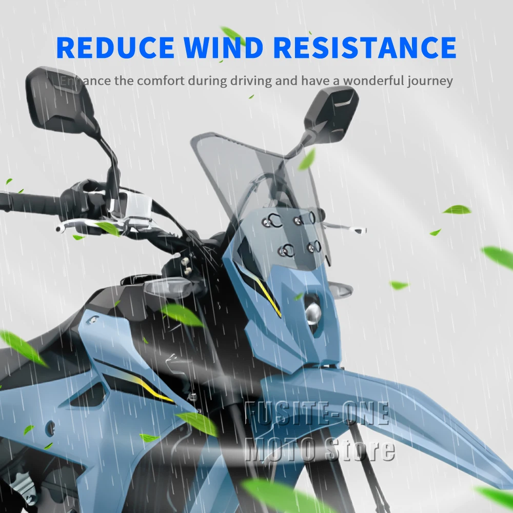 For suzuki DR-Z4SM 2025 motorcycle adventure windshield extension style Windscreen Wind Deflector Screen