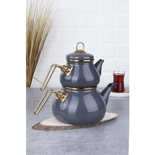 Acar Qualita Roly & poly Enamel Teapot-Gray