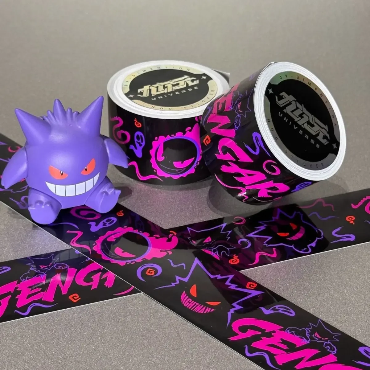 Heiß begehrtes Gengar Graffiti Washi Tape, wasserdichtes DIY-Dekorband für Skateboard, Gepäck, Elektroauto, Laptop-Aufkleber – Detail 5